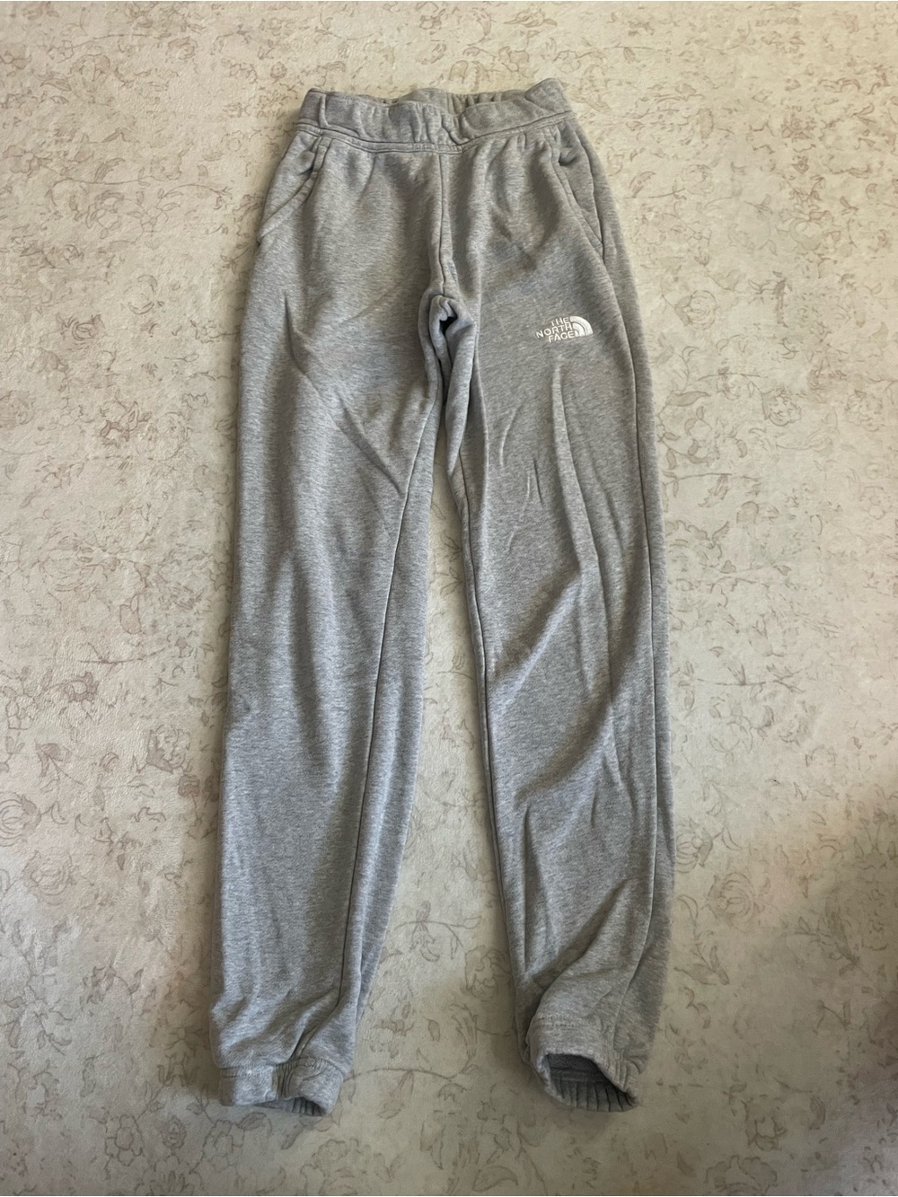 The North Face Womens Gray Fleece Joggers with Logo